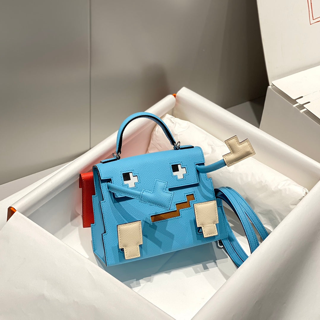 Hermes 2026 Kelly Doll Picto Bag Swift Leather 219883