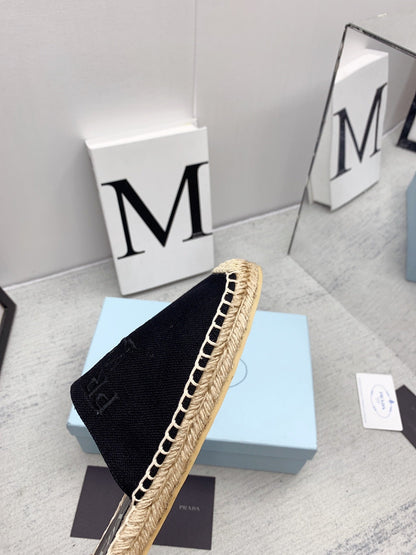 Prada 2026 Mules Canvas Rope Sole 731188
