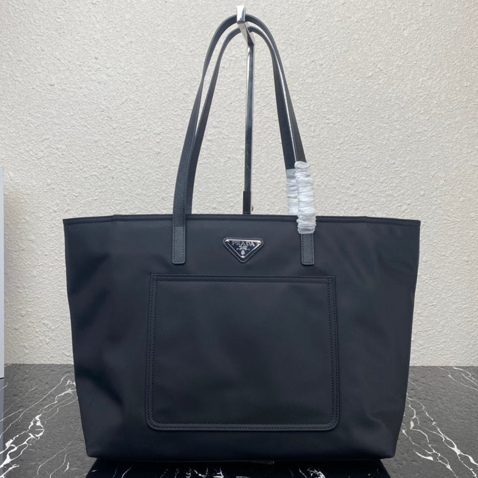 Prada 2026 Tote Bag 35cm Navy Re-Nylon