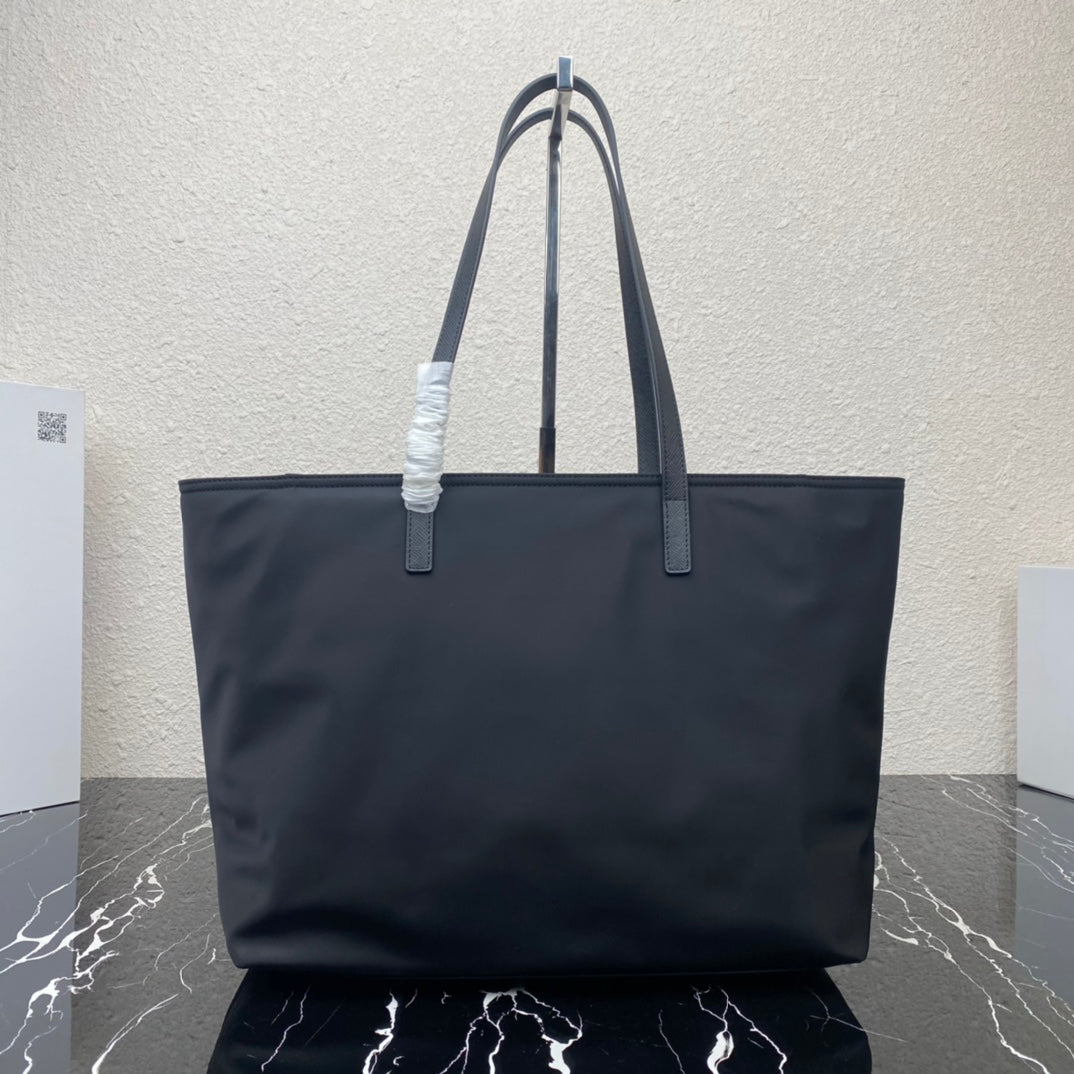 Prada 2026 Tote Bag 35cm Navy Re-Nylon