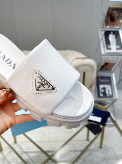 Prada 2026 Soft Padded Nappa Sandals 55mm Leather 778931