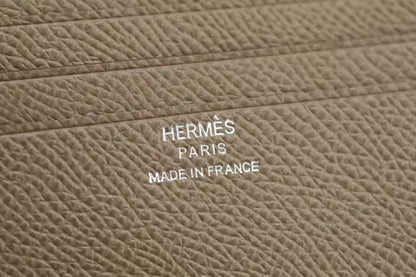 Hermes 2026 Bearn Compact Wallet Etoupe Epsom Leather