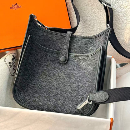 Hermes 2026 Evelyn 23 Bag Black Epsom Leather