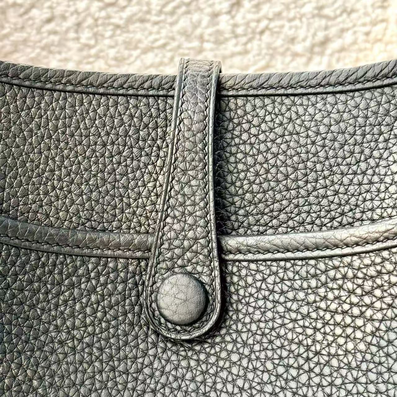 Hermes 2026 Evelyn 23 Bag Black Epsom Leather