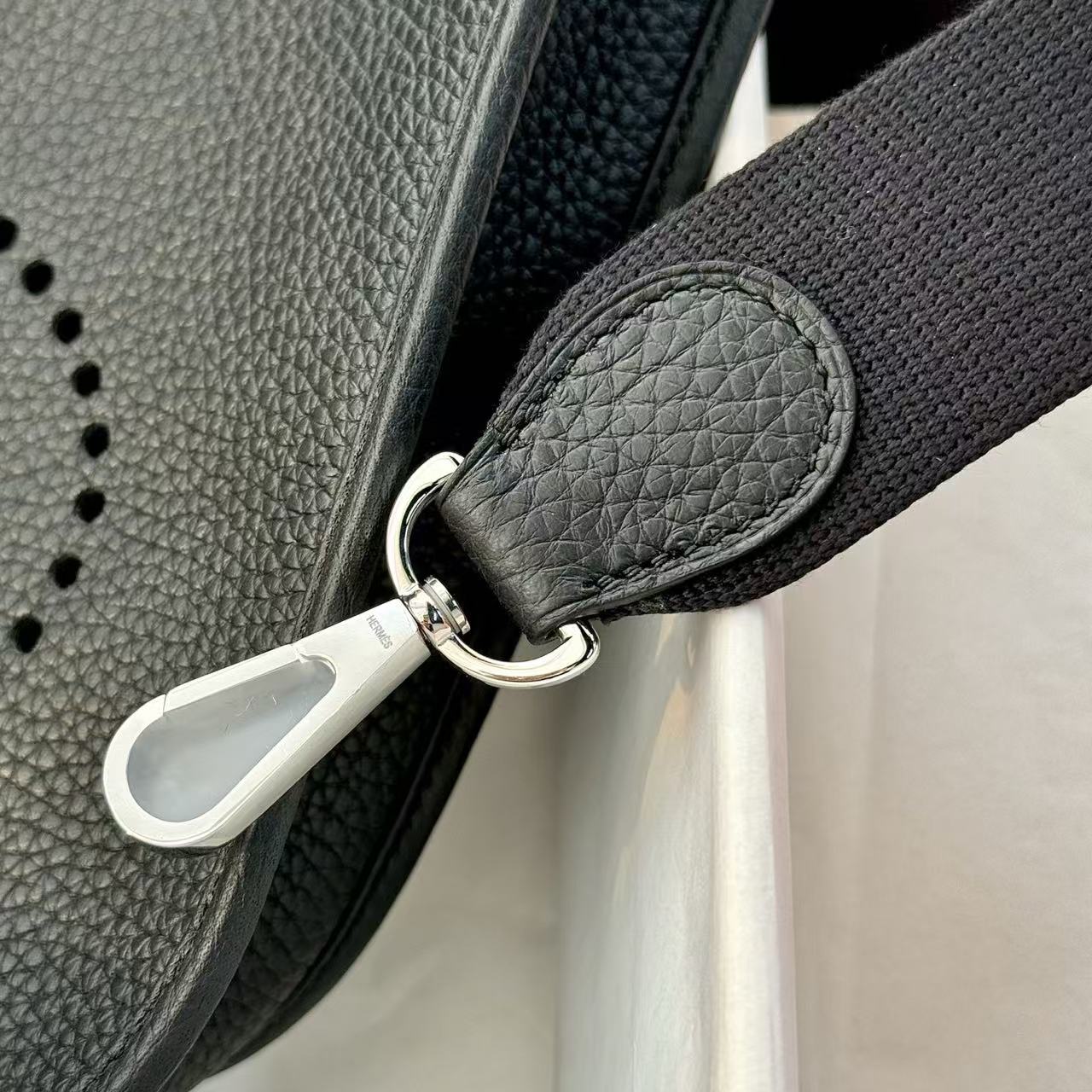 Hermes 2026 Evelyn 23 Bag Black Epsom Leather
