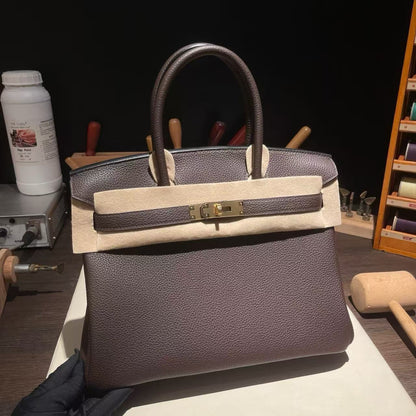 Hermes 2026 Birkin Bag Chocolate Brown Togo Leather Gold Hardware