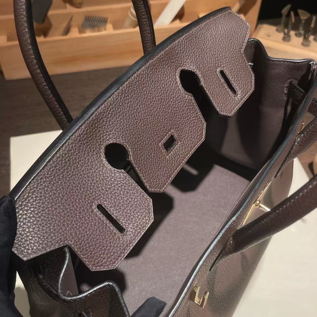 Hermes 2026 Birkin Bag Chocolate Brown Togo Leather Gold Hardware
