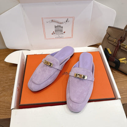 Hermes 2026 Oz Mule Purple Suede Leather 776633
