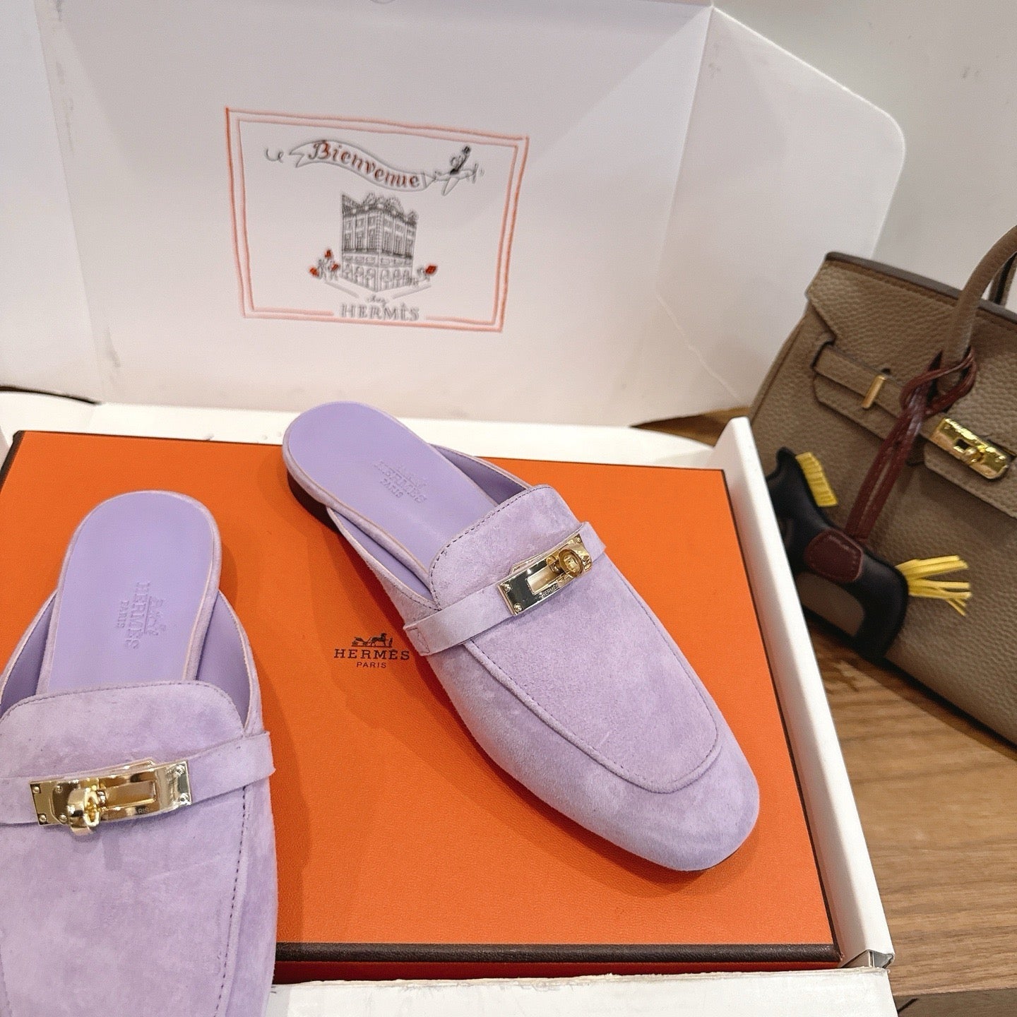 Hermes 2026 Oz Mule Purple Suede Leather 776633
