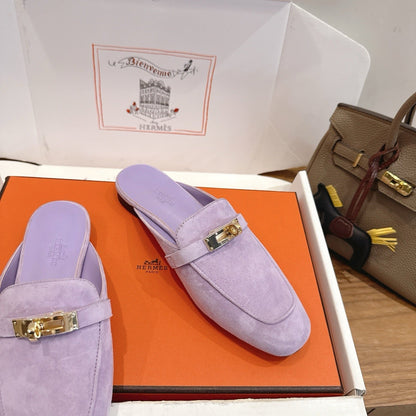 Hermes 2026 Oz Mule Purple Suede Leather 776633