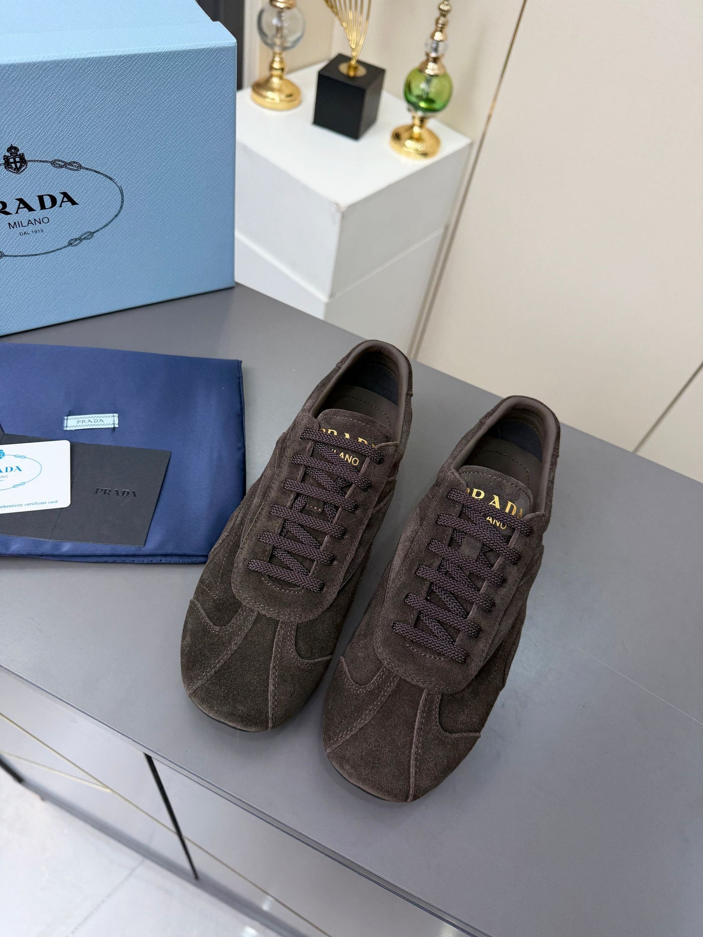Prada 2026 Casual Sneakers Suede 732926