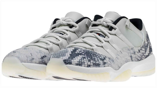 Air Jordan 11 Retro Low Light Bone Snakeskin Sneakers - Head-Turner