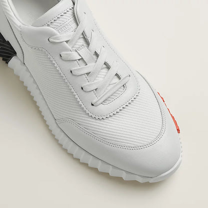 Hermes 2026 Bouncing Sneaker White Black Red Mesh Goatskin