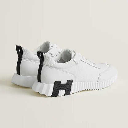 Hermes 2026 Bouncing Sneaker White Black Red Mesh Goatskin