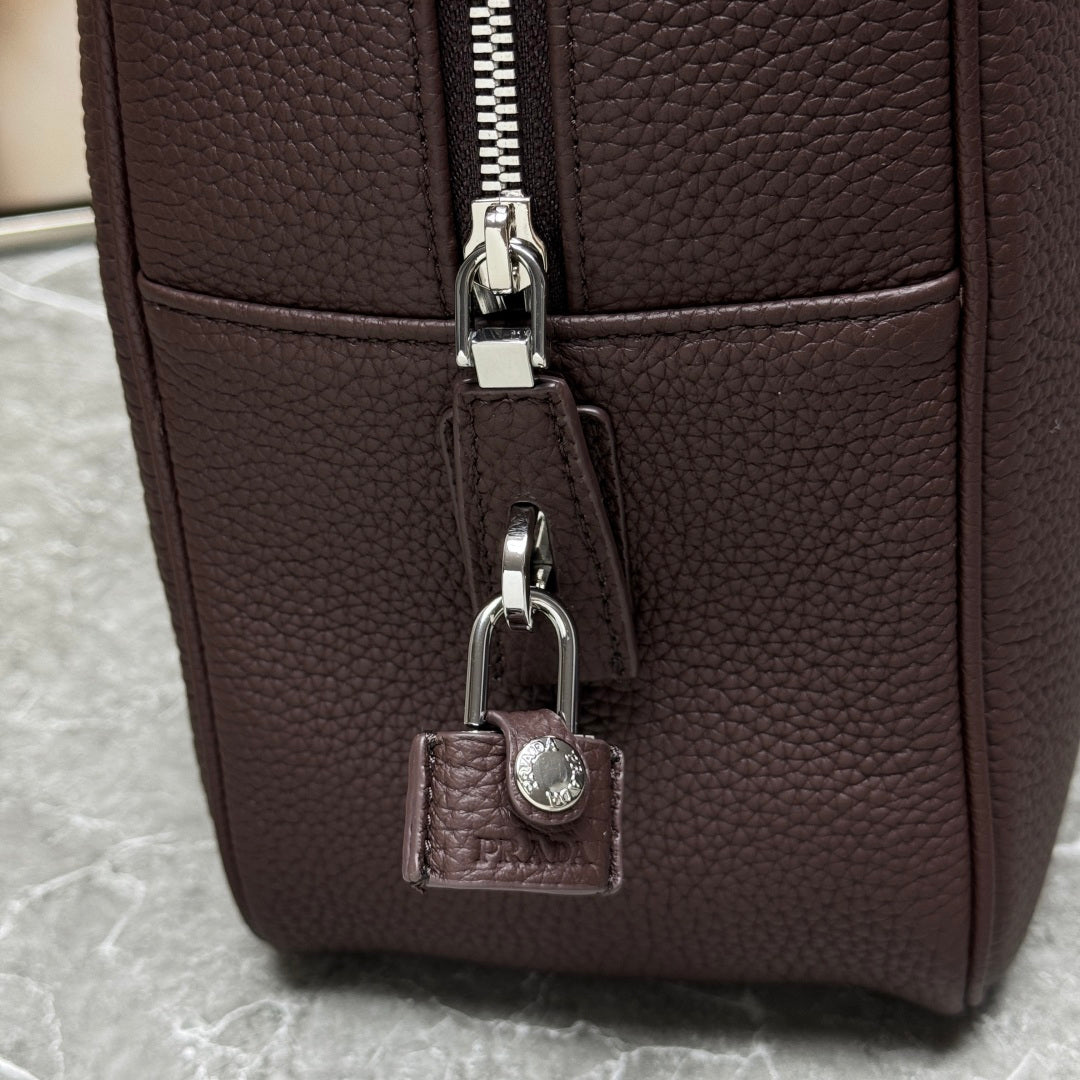 Prada 2026 Sienna Bag Brown Black Calfskin 345782