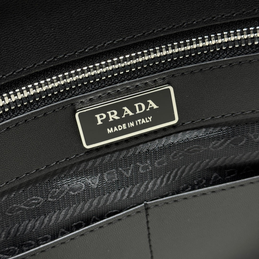 Prada 2026 Sienna Bag Brown Black Calfskin 345782