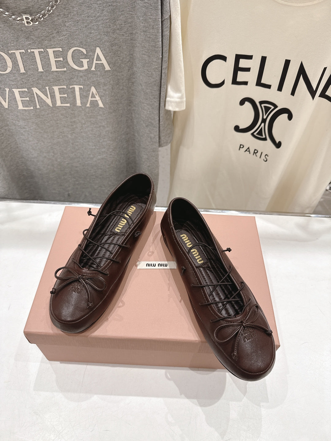 Miumiu 26ss Fairy Style Ballet Flats Sheepskin