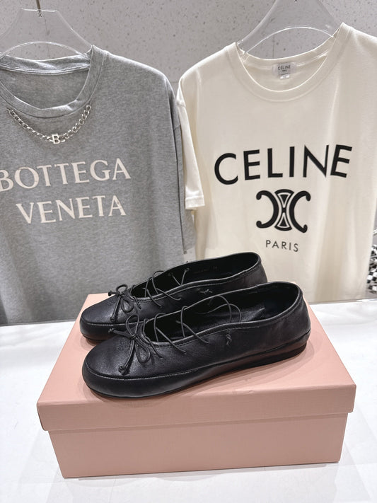 Miumiu 26ss Fairy Style Ballet Flats Sheepskin