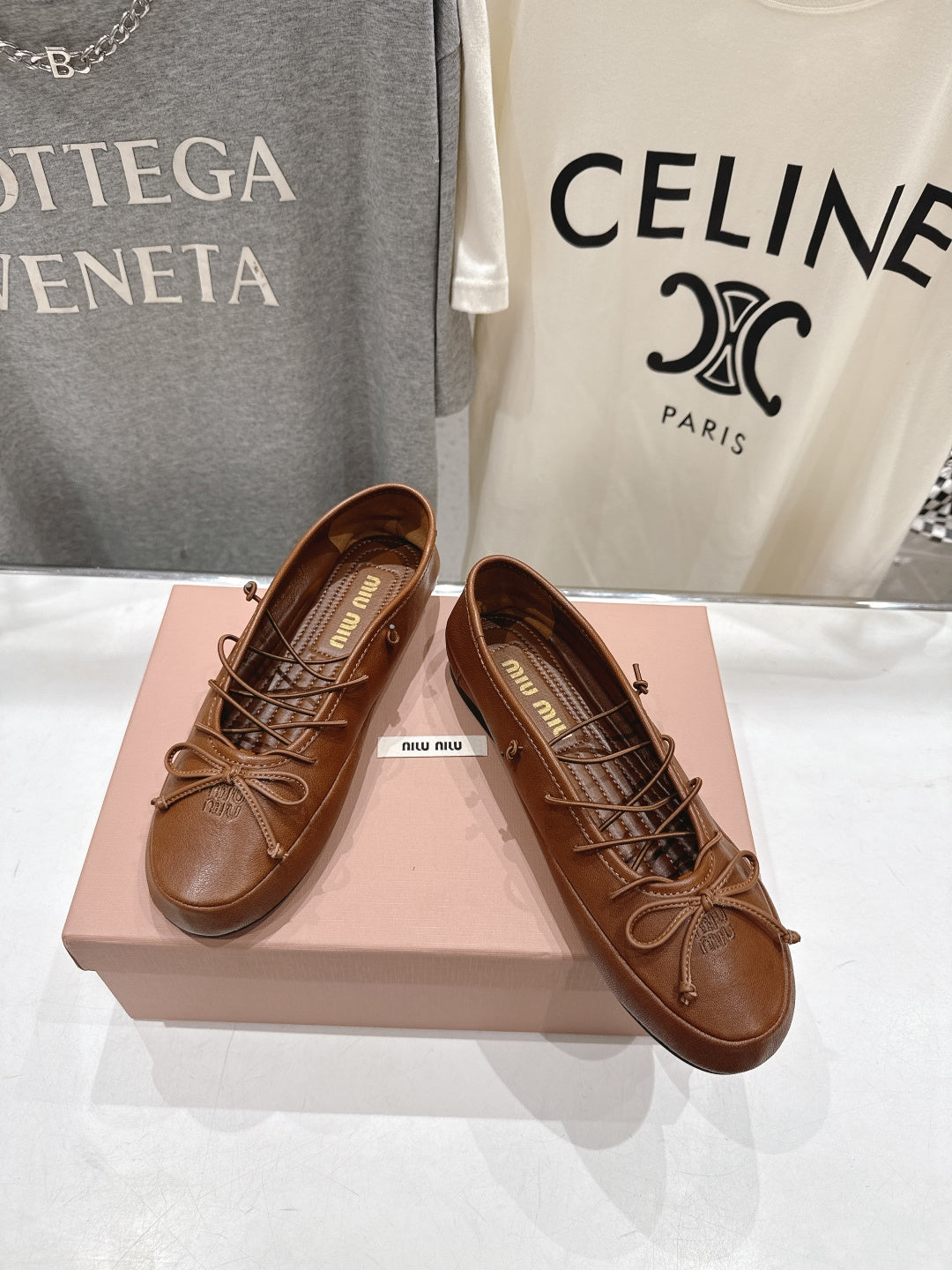 Miumiu 26ss Fairy Style Ballet Flats Sheepskin