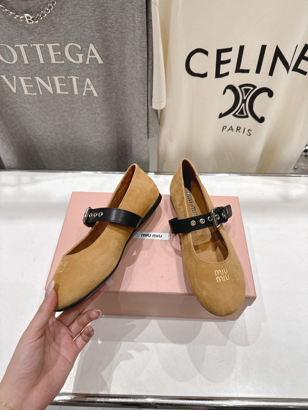 Miumiu 26ss Fairy Style Ballet Flats Suede