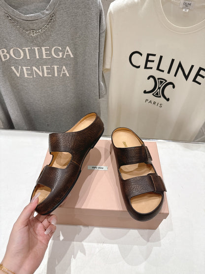 Miumiu 26ss Platform Sandals Cowhide 713102