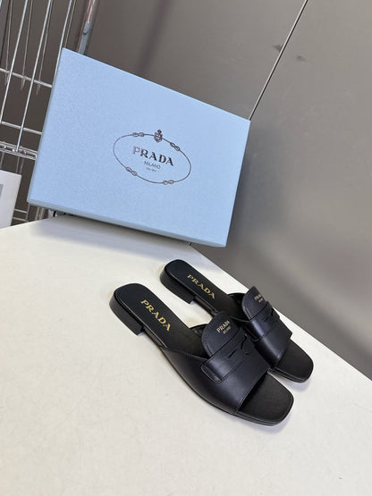 Prada 2026 Square Toe Slide Leather 717526