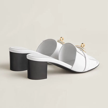 Hermes 2026 Gigi 50 Sandal White Calfskin