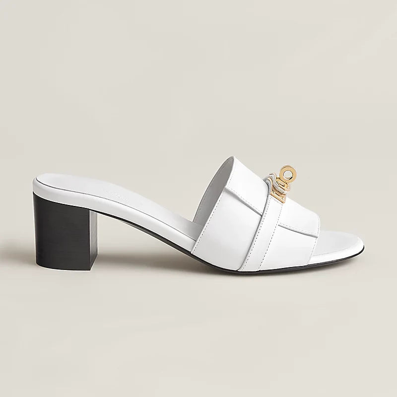 Hermes 2026 Gigi 50 Sandal White Calfskin
