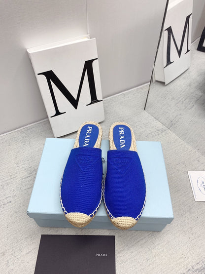 Prada 2026 Slippers Canvas Rope Sole
