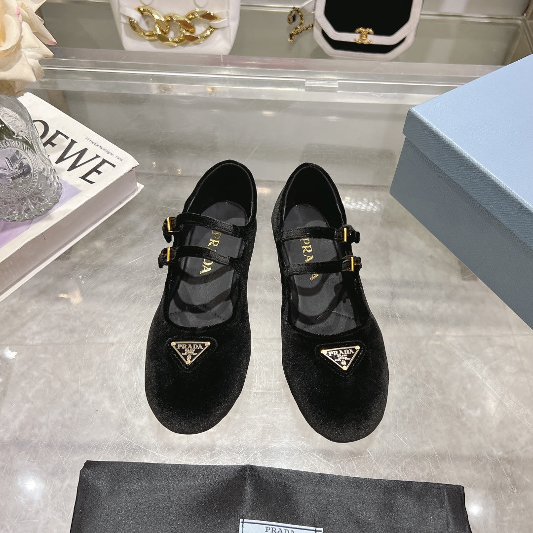 Prada 2026 Ballet Flat Velvet 715534