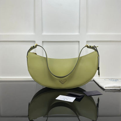 Prada 2026 Large Demi-Lune Shoulder Bag 42cm Calfskin