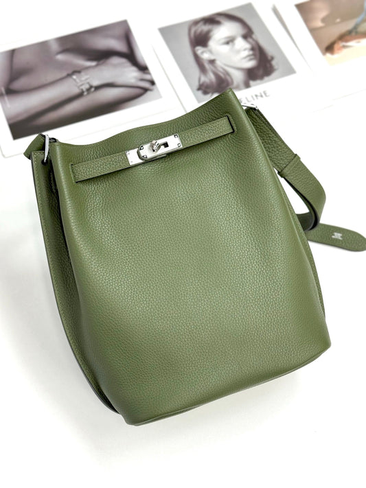 Hermes 2026 So Kelly Leather Silver Hardware