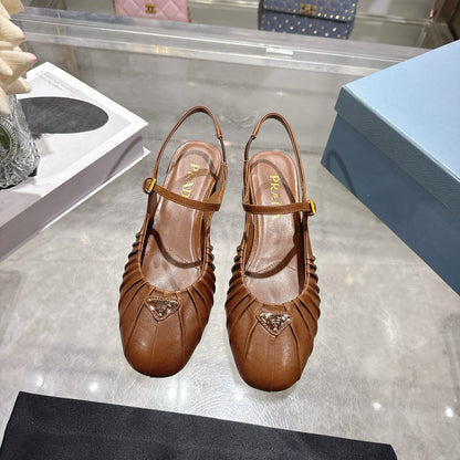 Prada 2026 Heel Slingback 40mm Sheepskin 715591