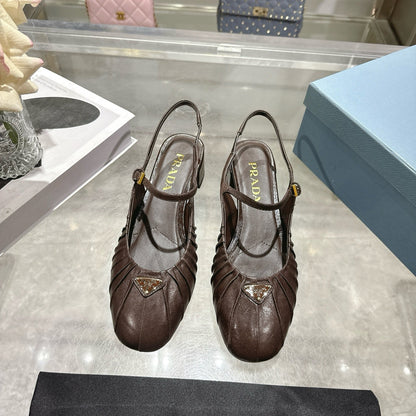 Prada 2026 Heel Slingback 40mm Sheepskin 715591