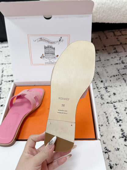 HM 26ss Oran Sandals Pink Suede 617187