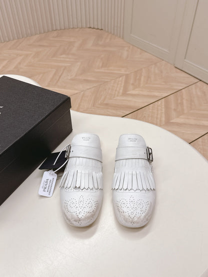 PRA 26S Mule White Calfskin 600594