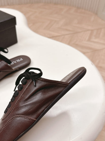 PRA 26S Mule Sneaker Dark Brown Sheepskin 600616