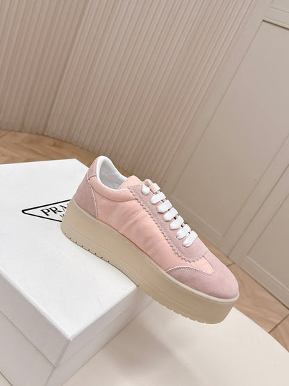 PRA 2026S Platform Sneakers 50 Pink Suede 663491