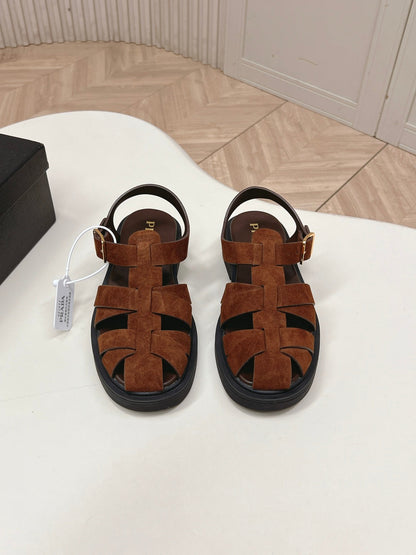 Prada 2026 Sandal Brown Suede 858024