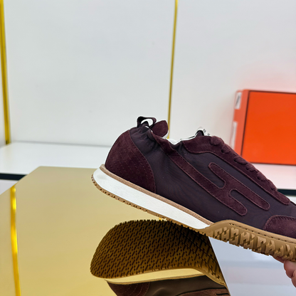 HM 2026 Casual Sneakers Dark Brown Fabric Suede 667351