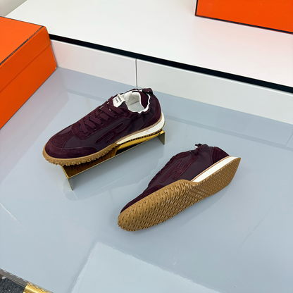 HM 2026 Casual Sneakers Dark Brown Fabric Suede 667351