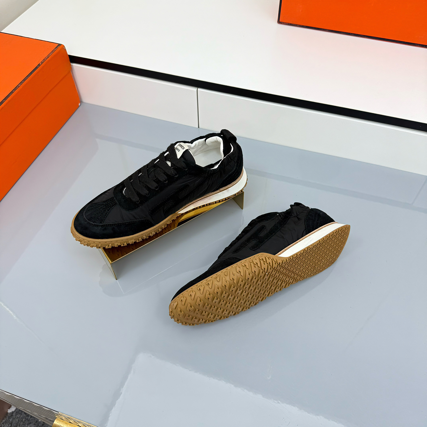 HM 2026 Casual Sneakers Black Fabric Suede 667352