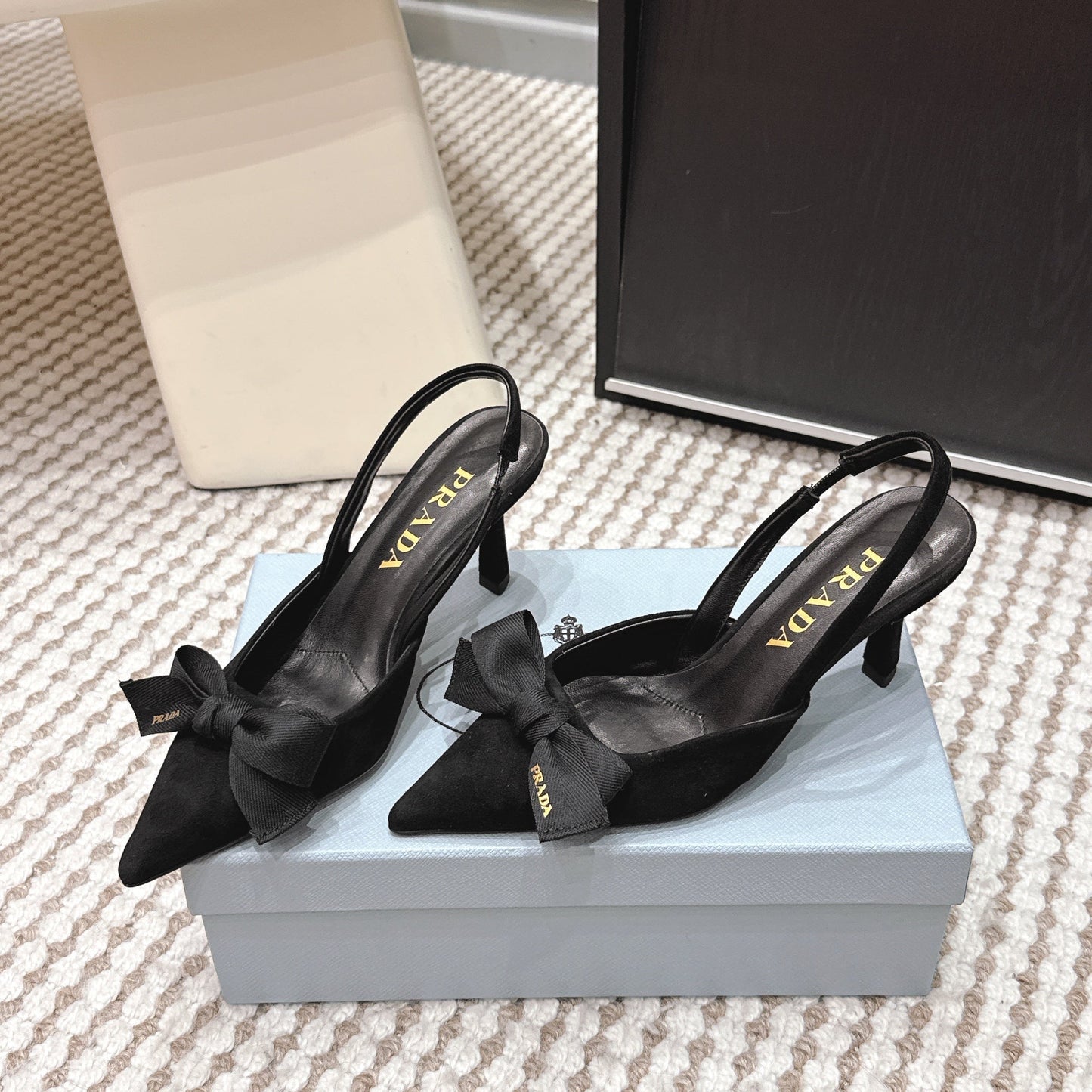 PRA 2026S Slingback 70 Black Suede 657735