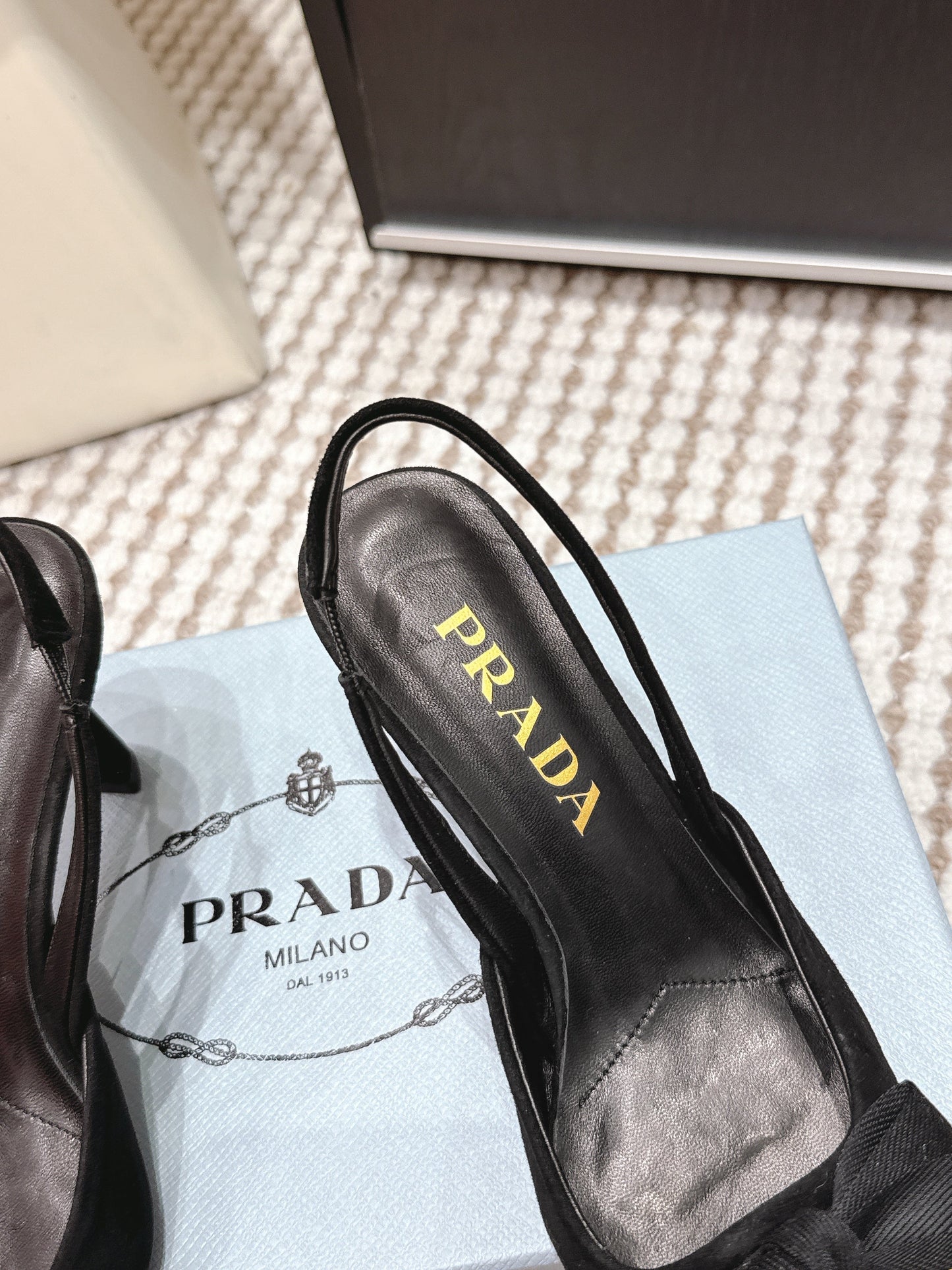 PRA 2026S Slingback 70 Black Suede 657735