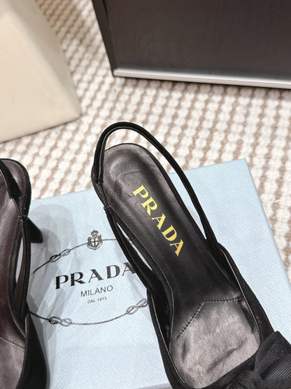 PRA 2026S Slingback 70 Black Suede 657735