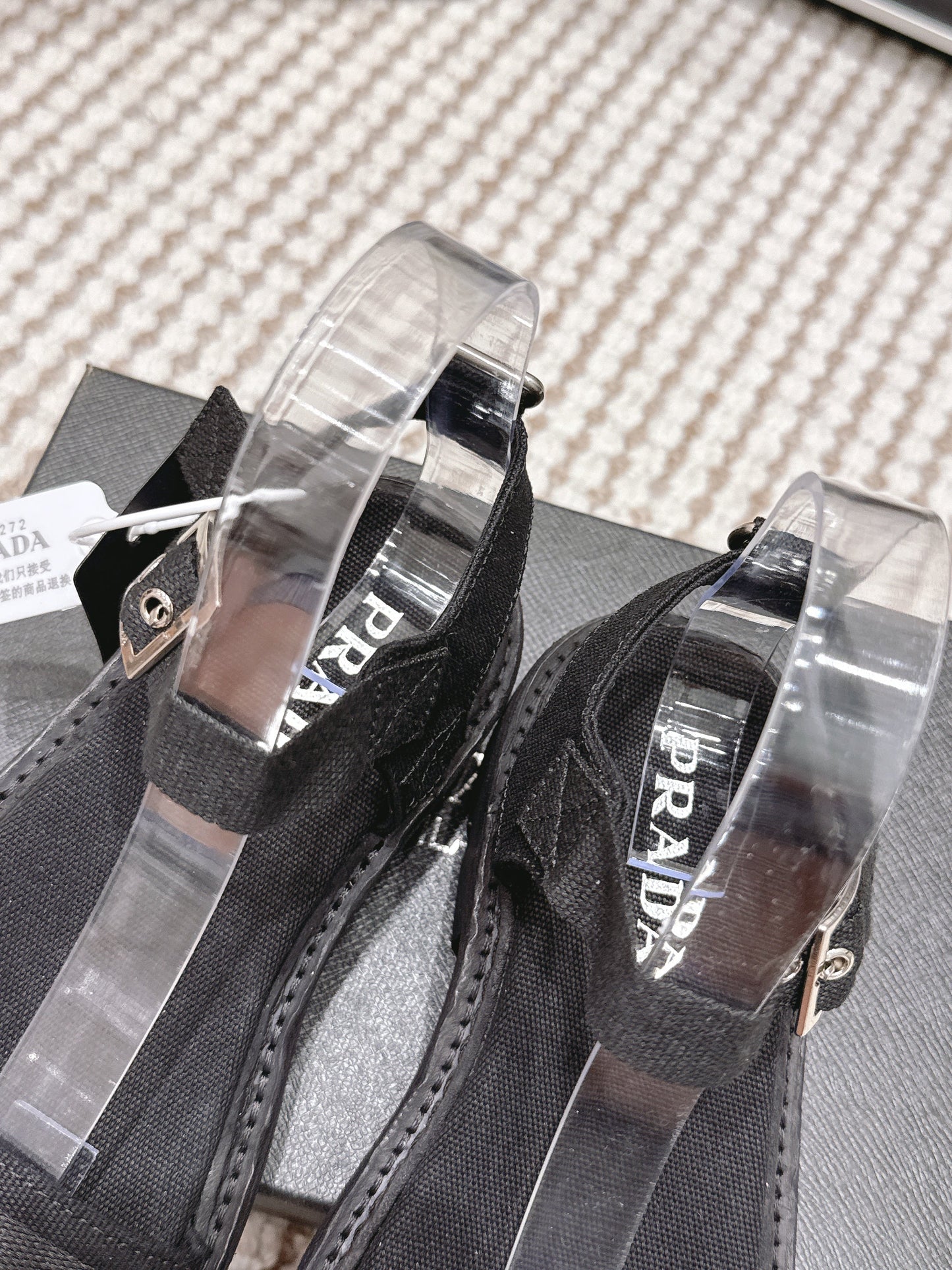 PRA 2026S Roman Sandals Black Canvas 657520