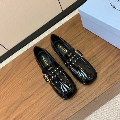 Prada 2026 Modellerie Stud Loafers 25mm Calfskin Leather 792674