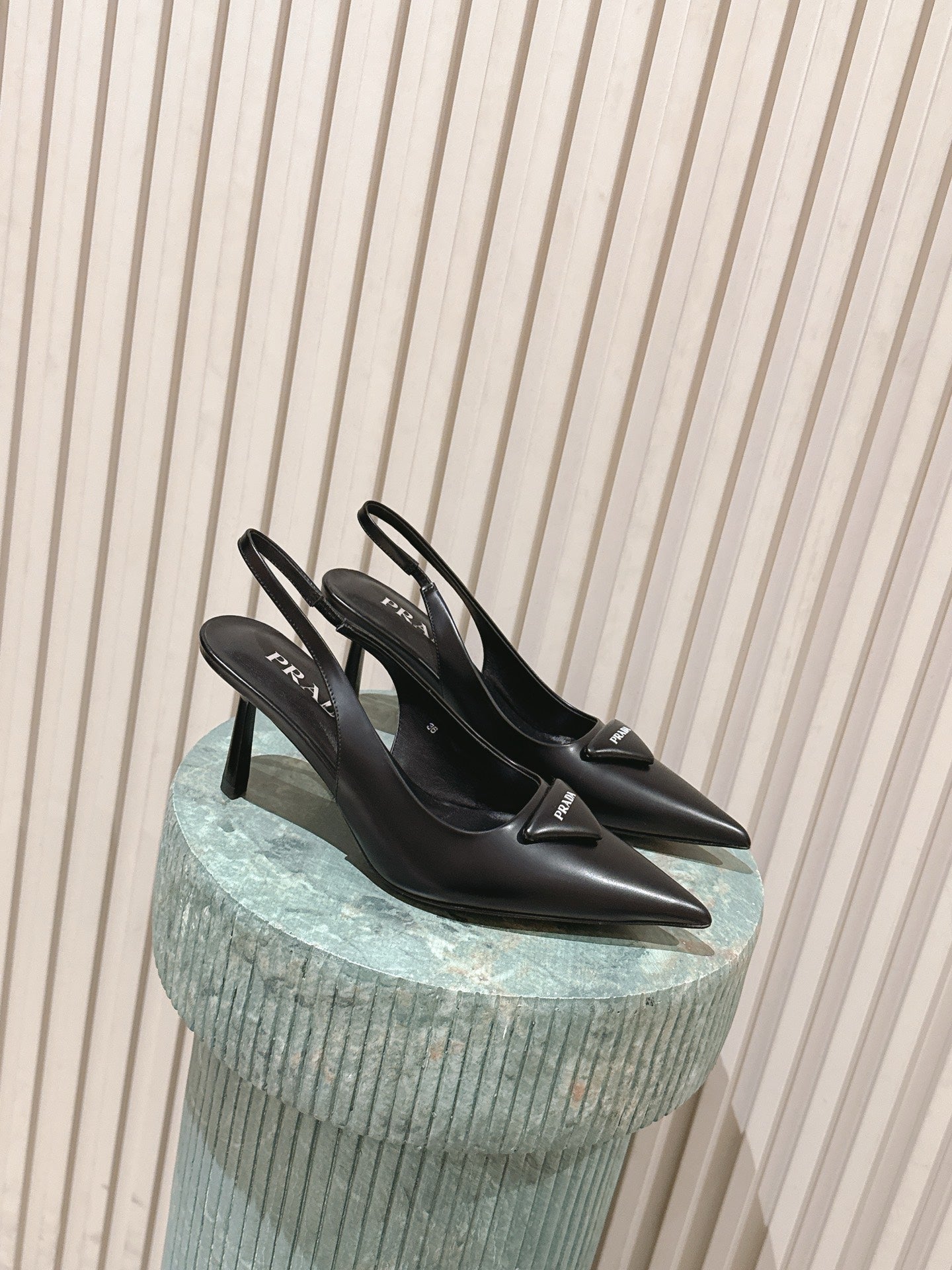 Prada 2026 Slingback Black Lambskin 630762
