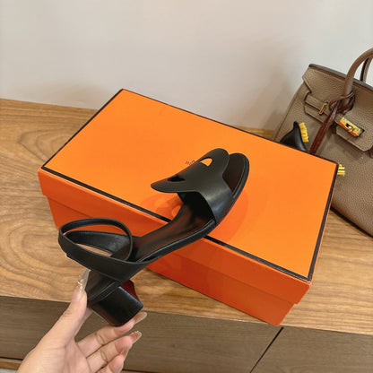 HM 26ss High Heel Sandal 50 Black Calfskin 638410