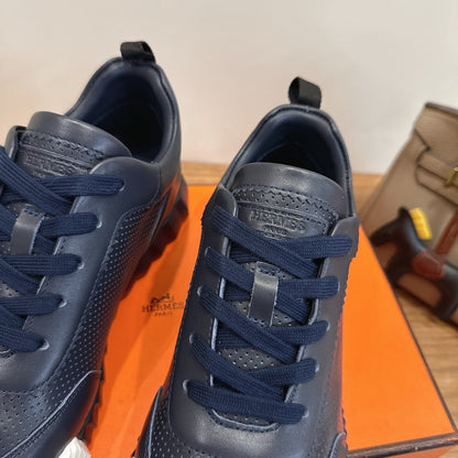 HM 26ss Sneakers Navy Blue Leather 638576